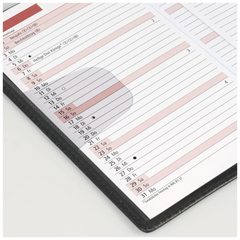 Taschenkalender Mod. TM 12 2027 | A6, Kunststoff, bordeaux