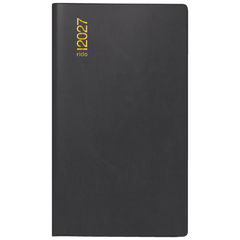 Taschenkalender Mod. TM 12 2027 | A6, Kunststoff, schwarz