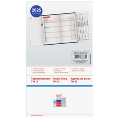 Taschenkalender Mod. TM 12 '25 | A6, Kunstleder, hellbraun