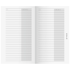 Anschriftenheft | 70×118 mm, Karton, weiß