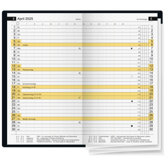 Taschenkalender Mod. Miniplaner d 15 '25 | A6, Kunstleder, rotbraun