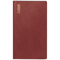 Taschenkalender Mod. Miniplaner d 15 2026 | A6, Kunststoff, weinrot