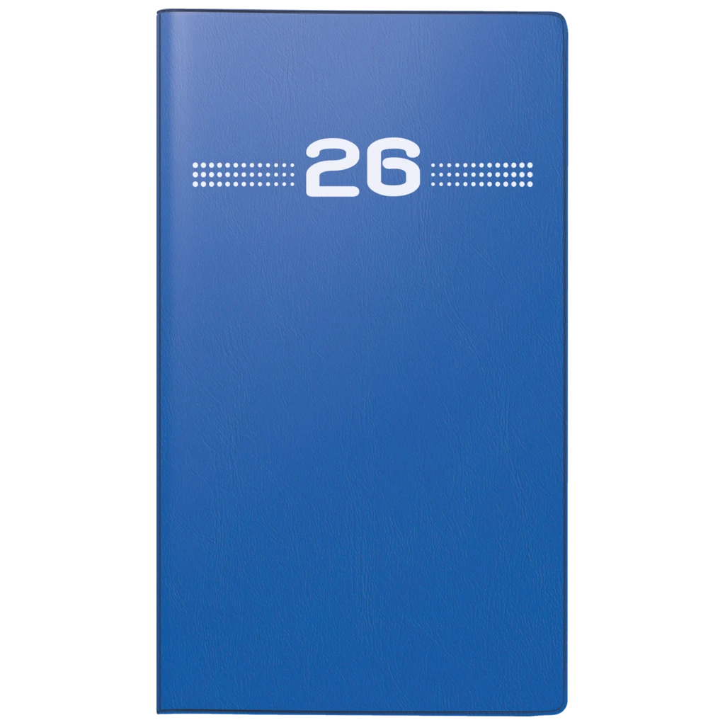 Taschenkalender Mod. Miniplaner d 15 2026 | A6, Kunststoff, blau