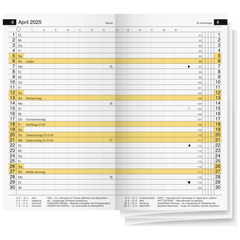 Monats-Ersatzkalendarium Mod. Miniplaner d 15 '25 | 87×153 mm