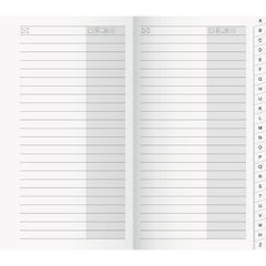 Adress-Registerheft, A6, 48 Seiten, weiß