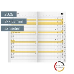 Monats-Ersatzkalendarium Mod. M-Planer 2026 | 87×153 mm, Karton, weiß