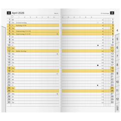 Monats-Ersatzkalendarium Mod. M-Planer 2026 | 87×153 mm, Karton, weiß