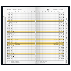 Taschenkalender Mod. M-Planer '25 | A6, Karton, schwarz