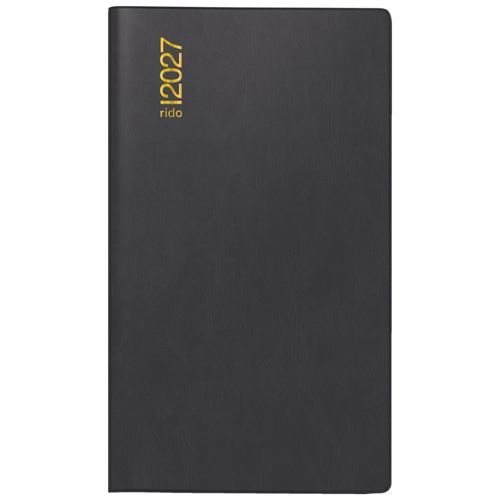 Taschenkalender Mod. M-Planer 2027 | A6, Kunststoff, schwarz