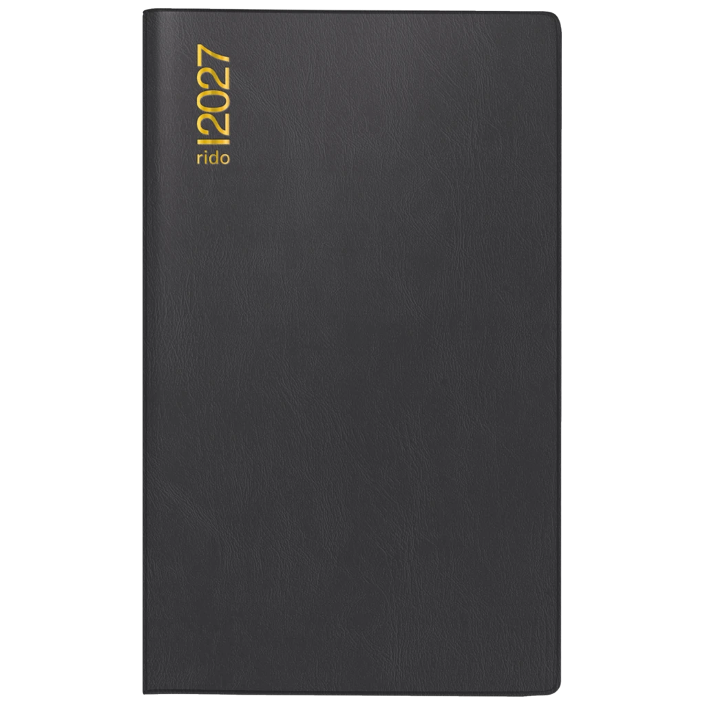 Taschenkalender Mod. M-Planer 2027 | A6, Kunststoff, schwarz