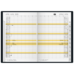 Taschenkalender Mod. uni-planer '25 | A6, Kunststoff, bordeaux