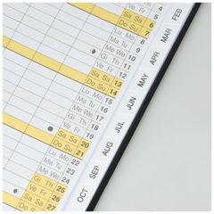 Monats-Ersatzkalendarium Mod. uni-planer 2027 | 10,4×15,3 cm, Karton, weiß
