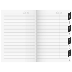 Adress-Registerheft | 104×153 mm, Karton, weiß