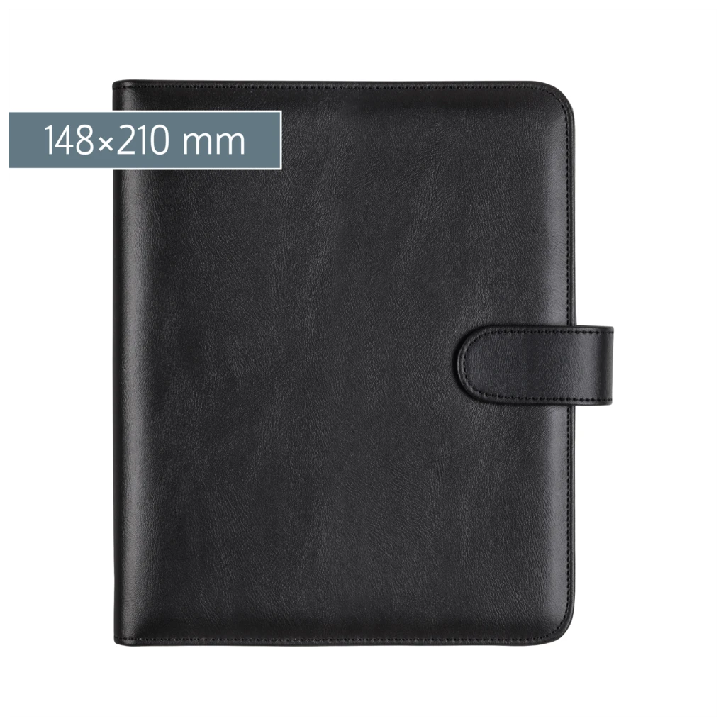 Ringbuch Zeitplansystem Timing 1 | A5, Kunstleder, schwarz