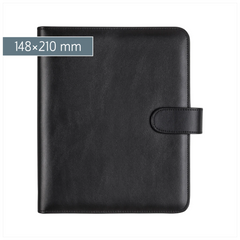 Ringbuch Zeitplansystem Timing 1 | A5, Kunstleder, schwarz