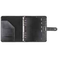 Ringbuch Zeitplansystem Timing 1 | A5, Kunstleder, schwarz