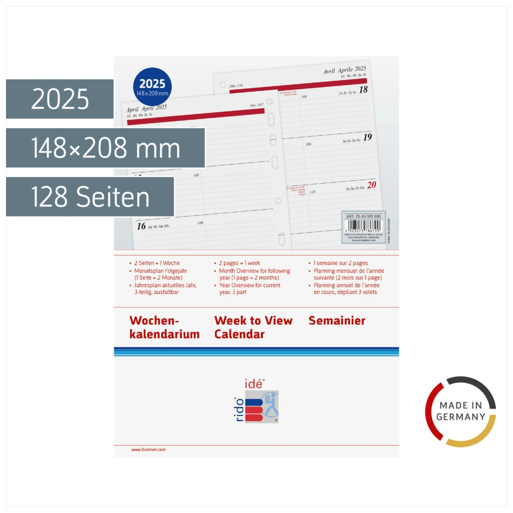 Wochenkalendarium Timing 1 2025 | A5