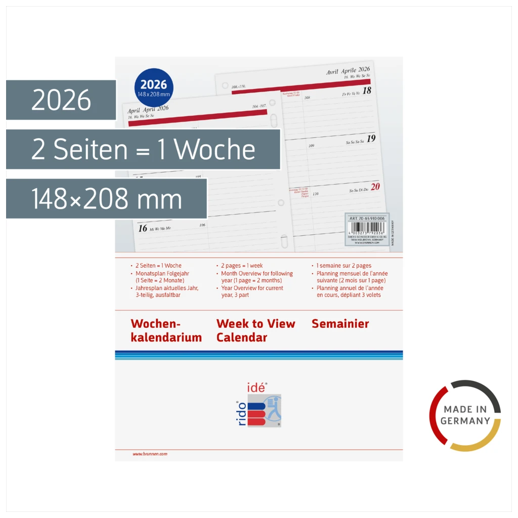 Wochenkalendarium Timing 1 2026 | A5