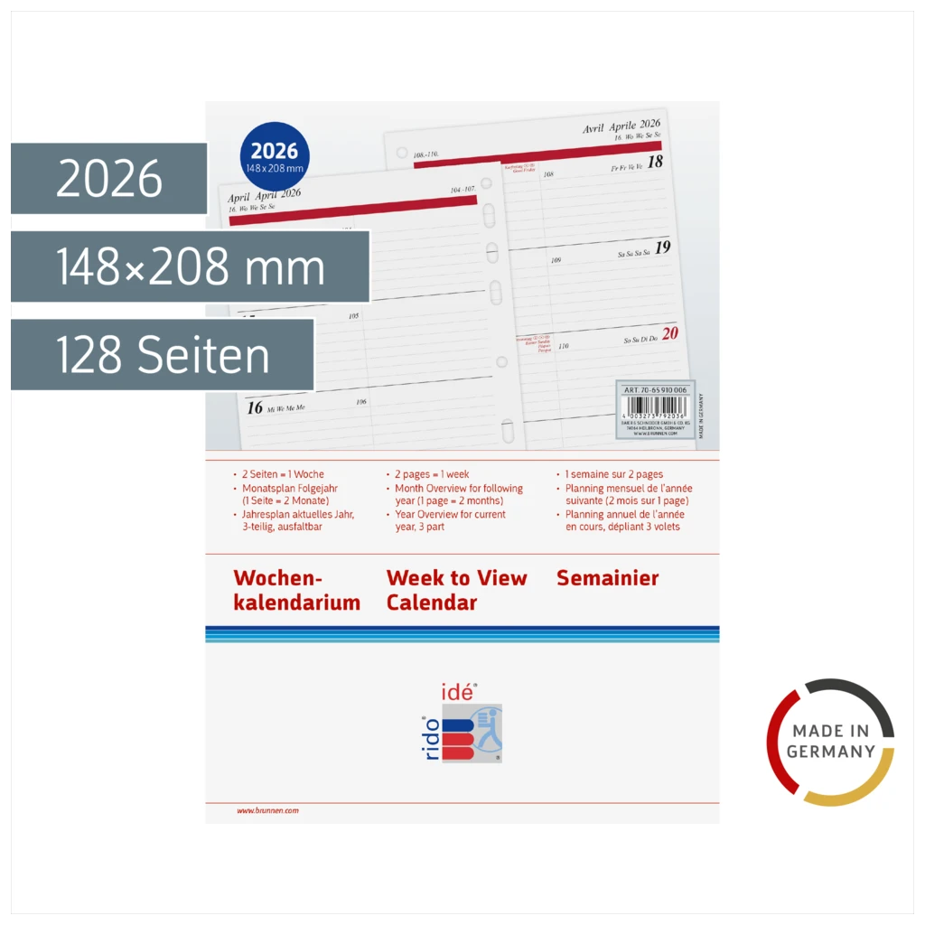Wochenkalendarium Timing 1 2026 | A5