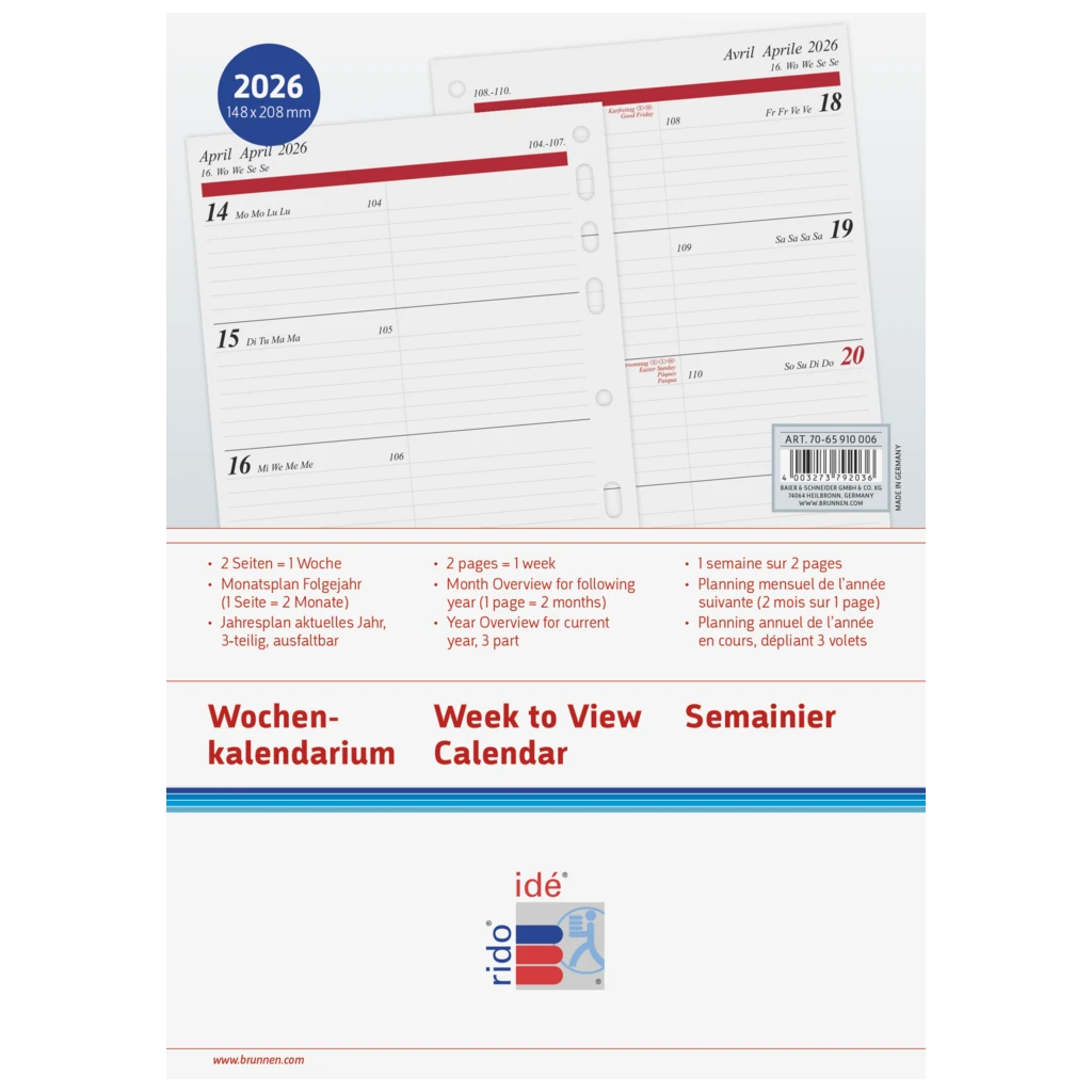 Wochenkalendarium Timing 1 2026 | A5