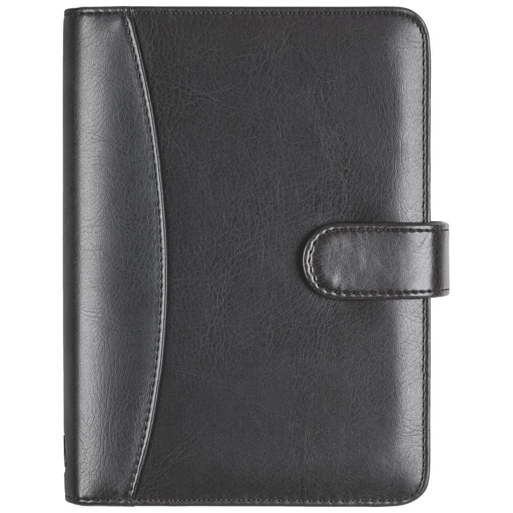 Ringbuch Zeitplansystem Timing 2 | 93×172 mm, Kunstleder, schwarz