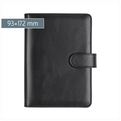 Ringbuch Zeitplansystem Timing 2 | 93×172 mm, Kunstleder, schwarz