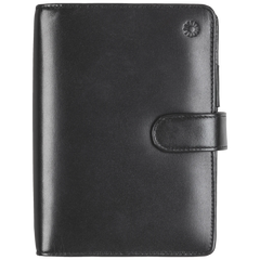 Ringbuch Zeitplansystem Timing 2 | 93×172 mm, Leder, schwarz