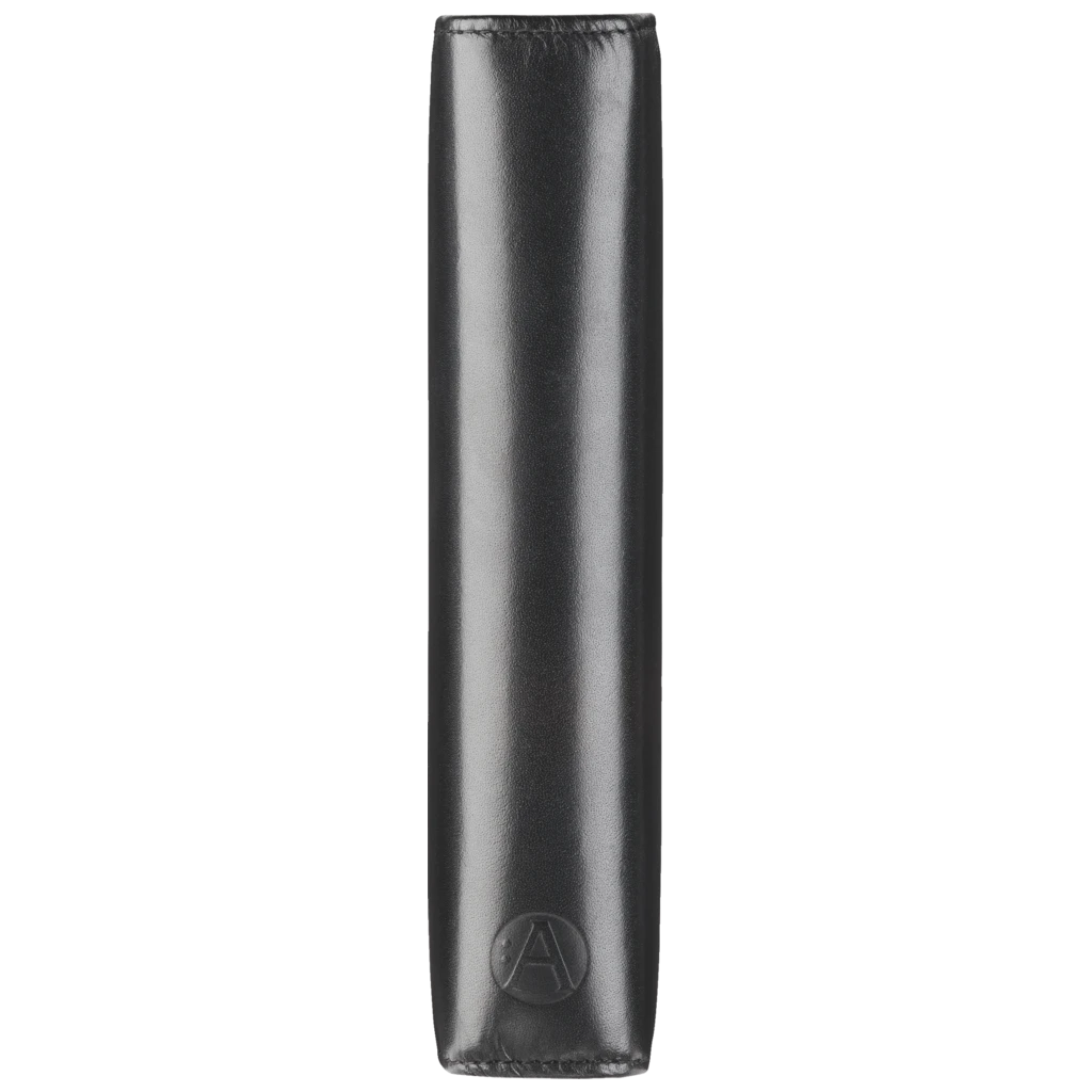 Ringbuch Zeitplansystem Timing 2 | 93×172 mm, Leder, schwarz