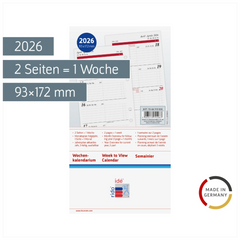 Wochenkalendarium Timing 2 2026 | 93×172 mm