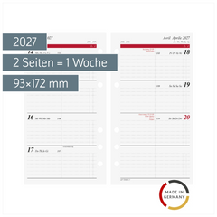Wochenkalendarium Timing 2 2027 | 93×172 mm