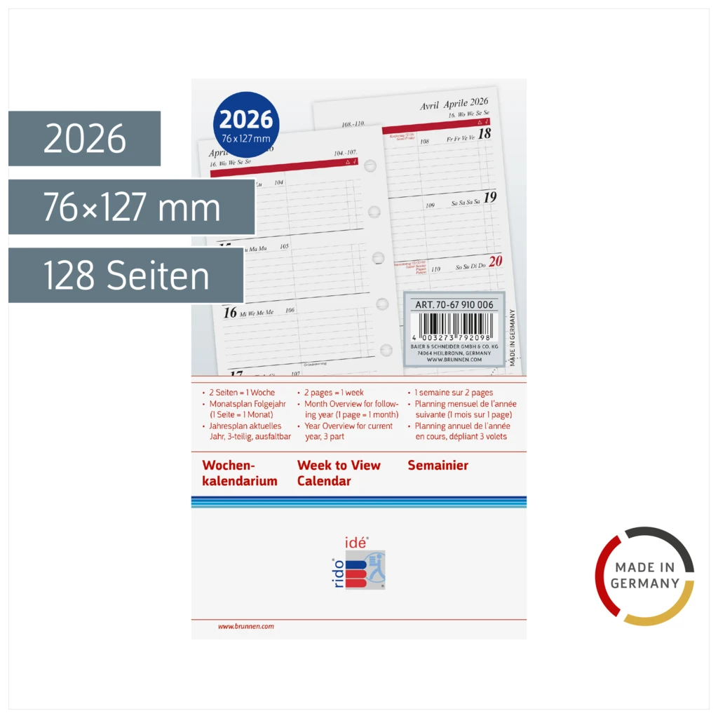 Wochenkalendarium Timing 3 2026 | A7