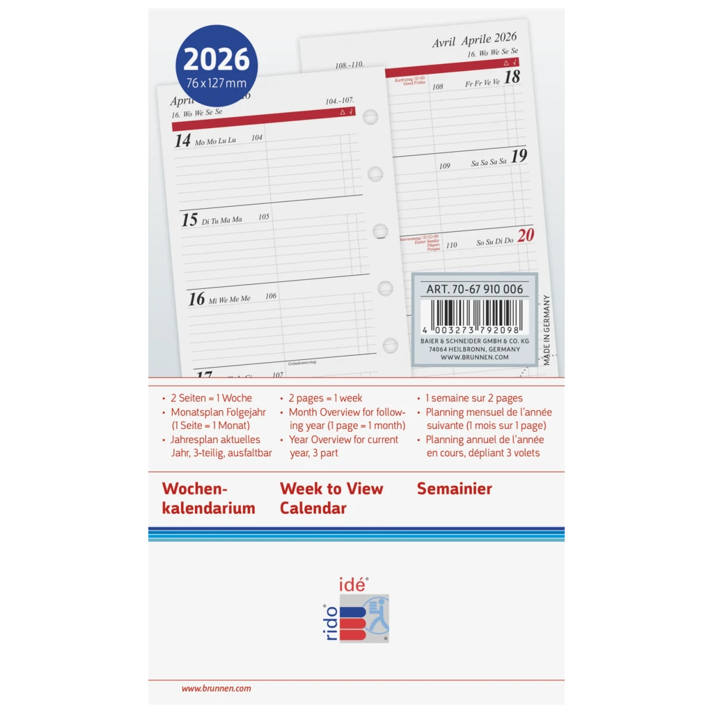 Wochenkalendarium Timing 3 2026 | A7