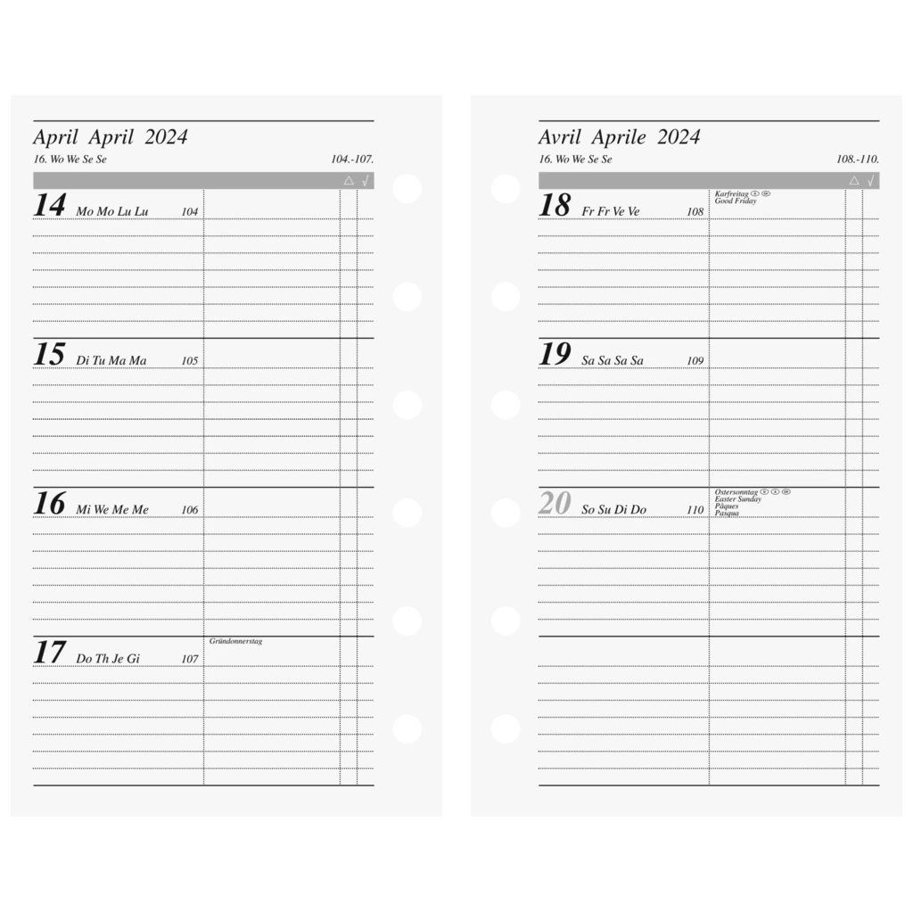 Wochenkalendarium Timeplaner fun '24 | A7