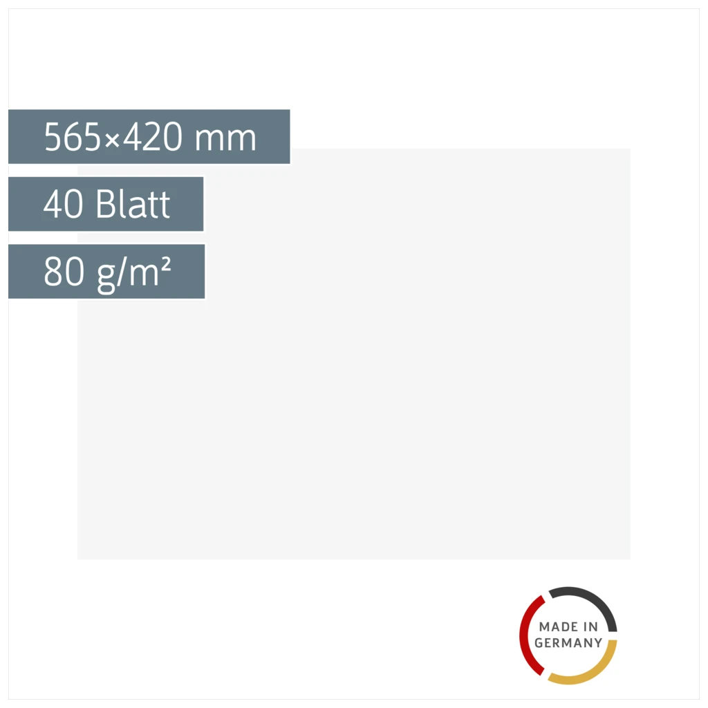 Schreibunterlage | 40 Blatt, weiß