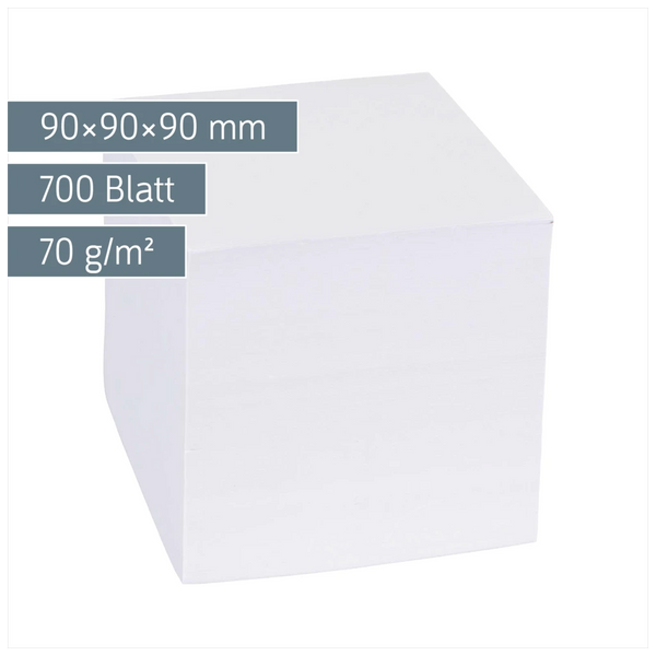 Zettelwürfel Ersatzeinlage | 700 Blatt, weiß