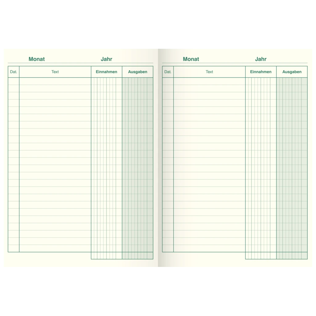 Kassenbuch | A5, 80 Seiten, Karton, magenta/hellblau