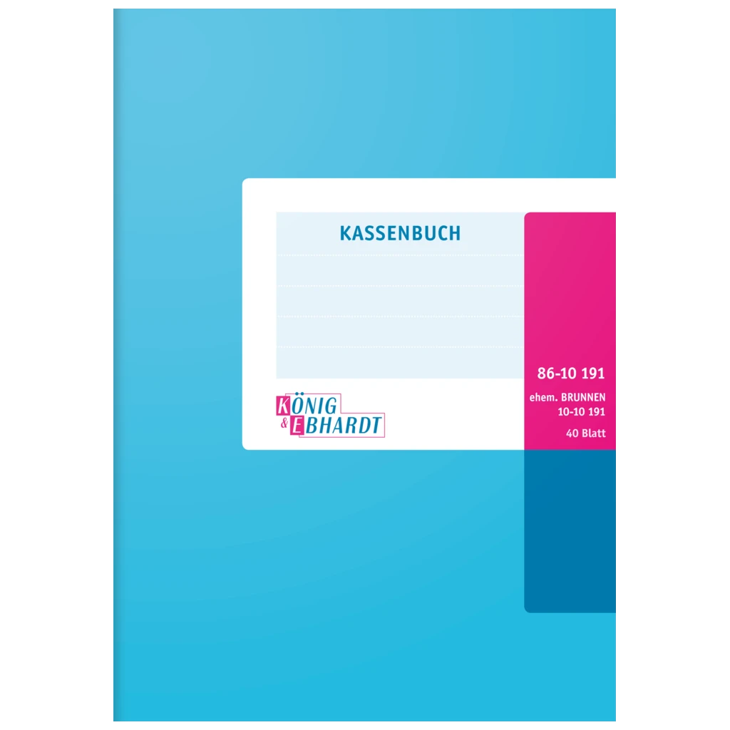Kassenbuch | A5, 80 Seiten, Karton, magenta/hellblau