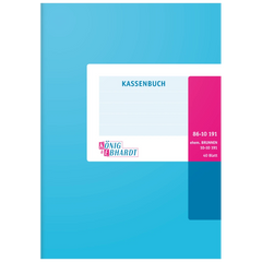 Kassenbuch | A5, 80 Seiten, Karton, magenta/hellblau