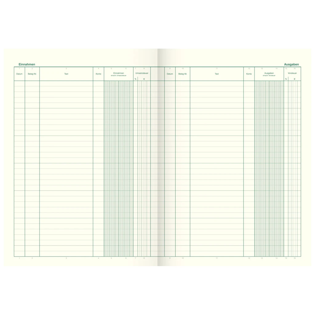 Kassenbuch | A4, 80 Seiten, Karton, magenta/hellblau