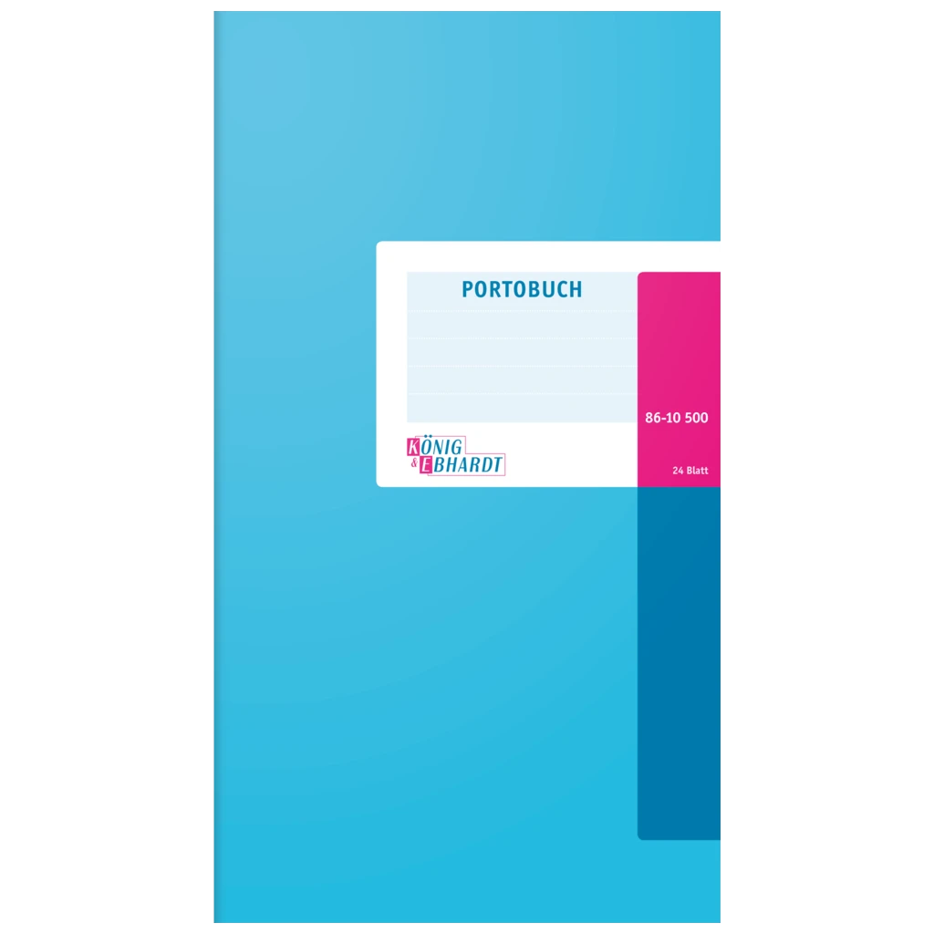 Portobuch | 165×297 mm, 48 Seiten, Karton, magenta/hellblau