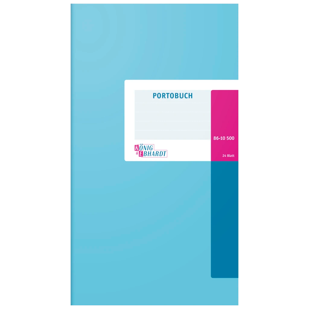 Portobuch | 165×297 mm, 48 Seiten, Karton, magenta/hellblau