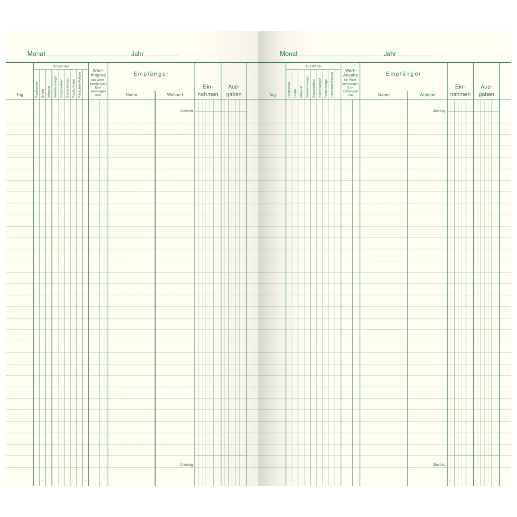 Portobuch | 165×297 mm, 48 Seiten, Karton, magenta/hellblau