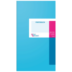 Portobuch | 165×297 mm, 80 Seiten, Karton, magenta/hellblau