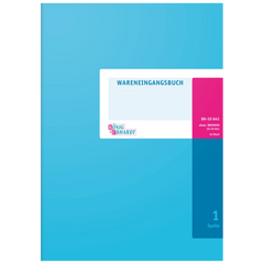 Waren- und Rechnungseingangsbuch | A4, 80 Seiten, Karton, magenta/hellblau