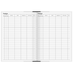 Post-Eingangsbuch | A4, 192 Seiten, Papier, grau/schwarz