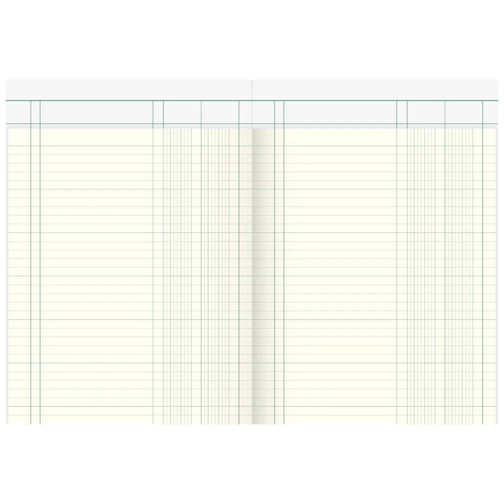 Spaltenbuch mit Kopfleiste | A4, 80 Seiten, 2 Spalten, Karton, magenta/hellblau