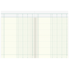 Spaltenbuch mit Kopfleiste | A4, 80 Seiten, 3 Spalten, Karton, magenta/hellblau