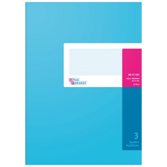 Spaltenbuch mit Kopfleiste | A4, 80 Seiten, 3 Spalten, Karton, magenta/hellblau