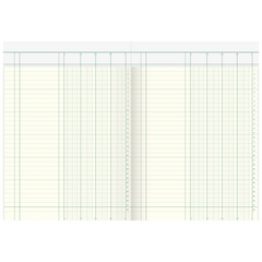 Spaltenbuch mit Kopfleiste | A4, 80 Seiten, 4 Spalten, Karton, magenta/hellblau