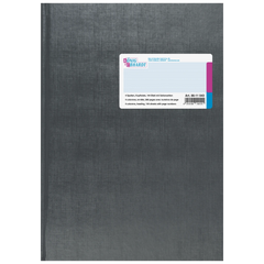 Spaltenbuch mit Kopfleiste | A4, 288 Seiten, mit Seitenzahlen, 4 Spalten, Kunststoff, grau